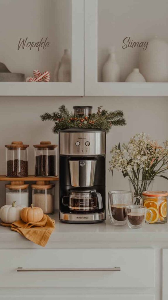 Seasonal Coffee Bar Decor