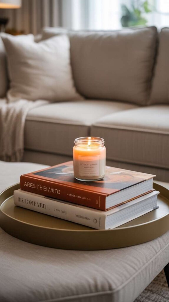 Stacked Books and a Candle