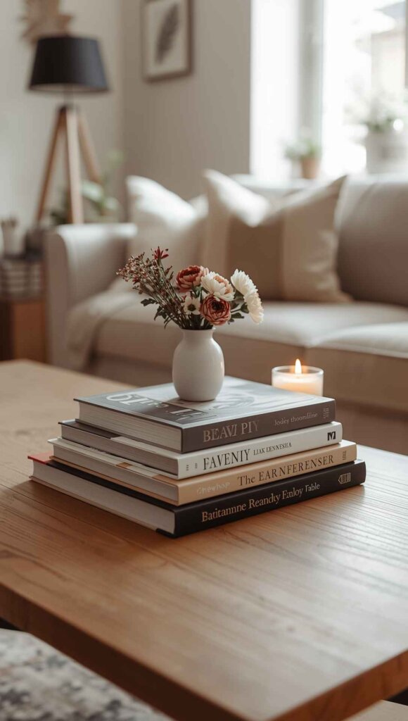 Stacked Coffee Table Books