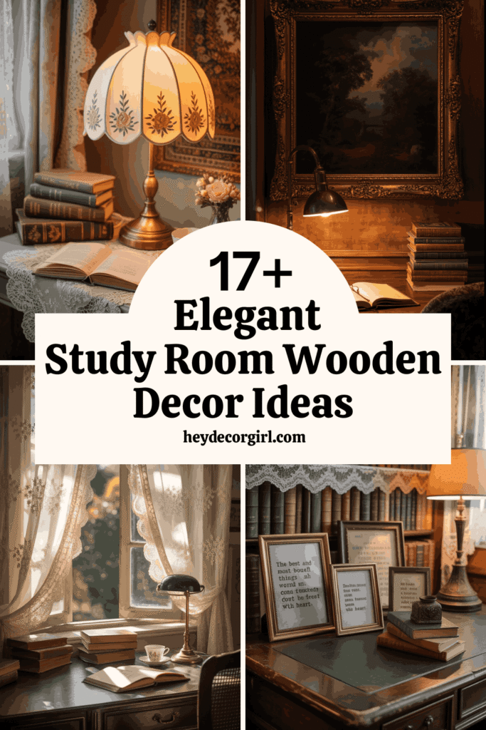 Study Room Wooden Desk Ideas