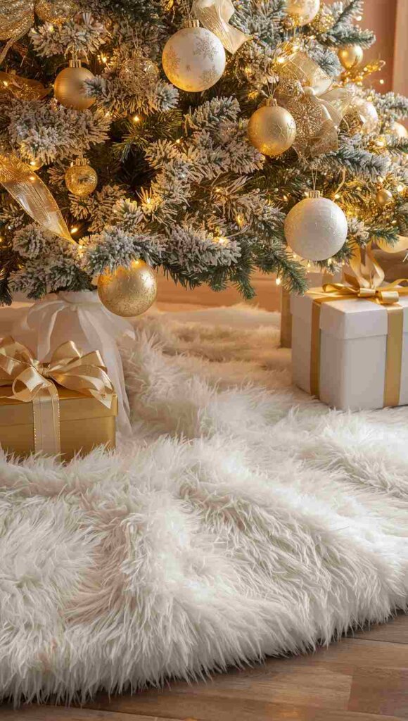 White Faux Fur Tree Skirt