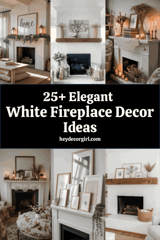 White Fireplace Decor Ideas
