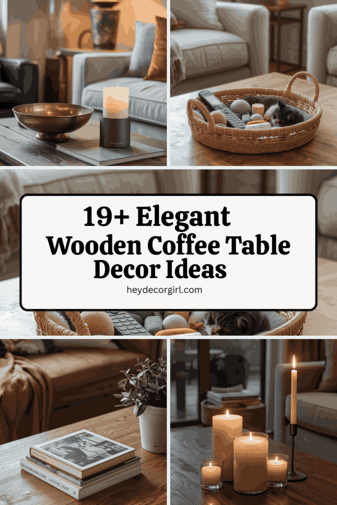 Wooden Coffee Table Decor Ideas 