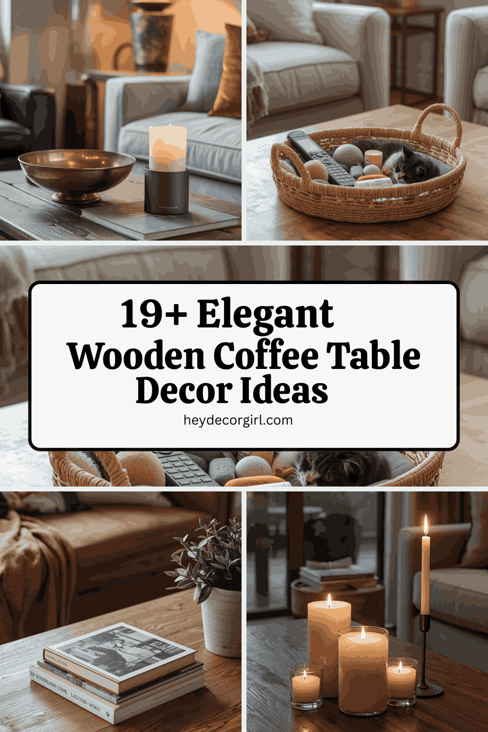 Wooden Coffee Table Decor Ideas