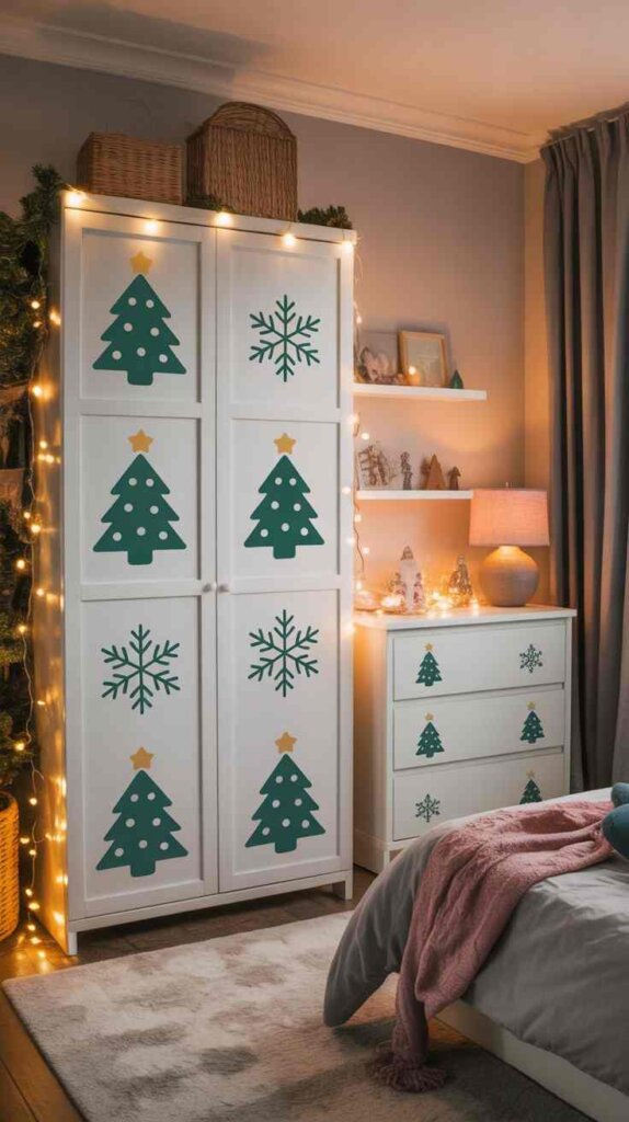 Christmas Tree Stickers on Furniture