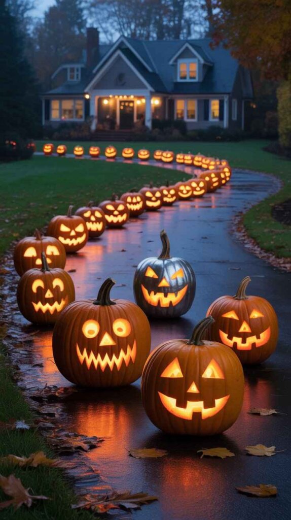 Jack-O’-Lantern Driveway Line