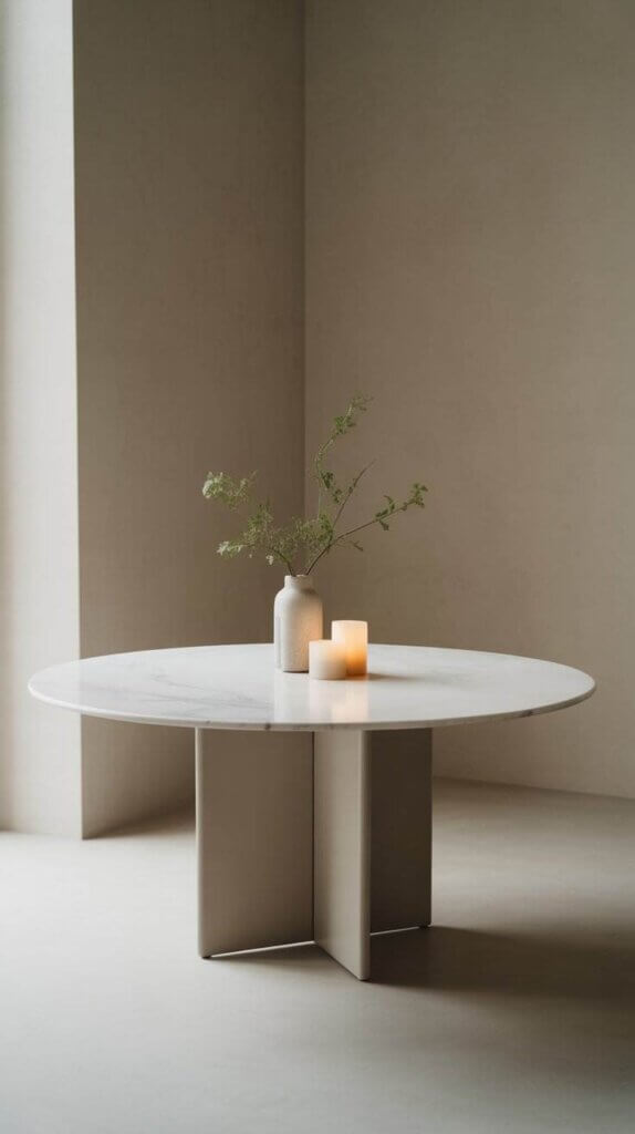 Minimalist Round Marble