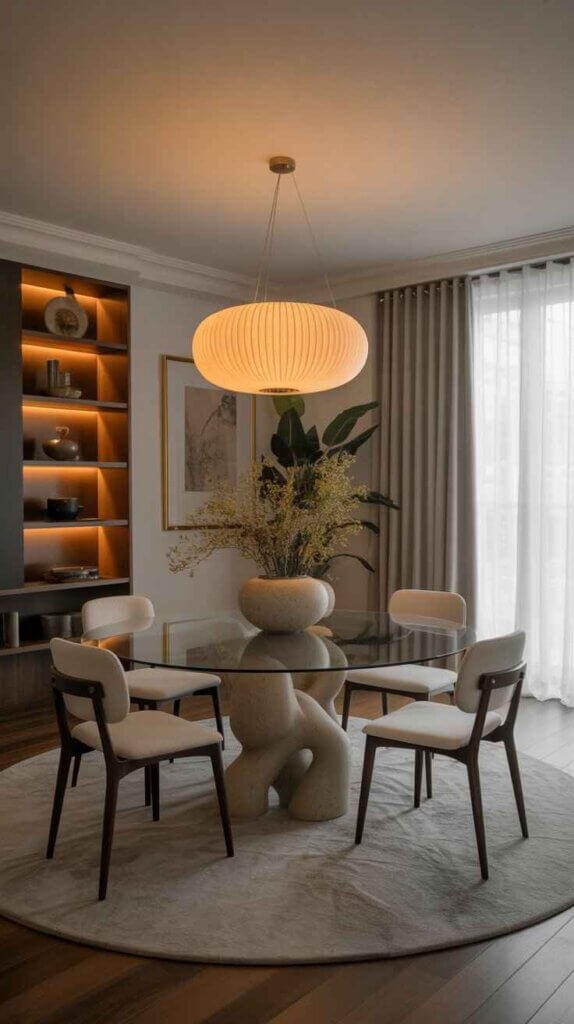 Glass-top Table as a Statement Piece