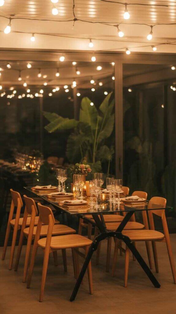 Extendable Glass-top Table