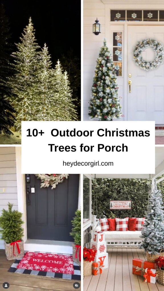 Outdoor Christmas Trees for Porch