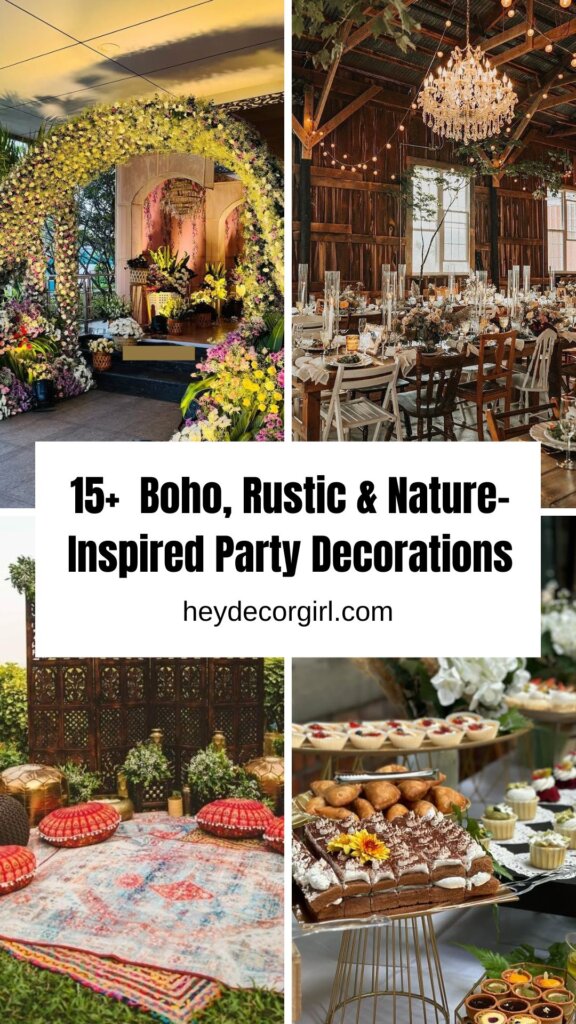 Boho, Rustic & Nature-Inspired Party Decorations