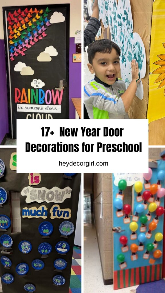 New Year Door Decorations for Preschool