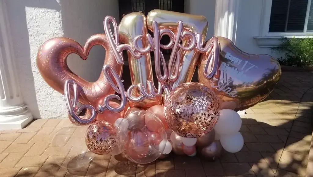 Rose Gold Birthday Decorations