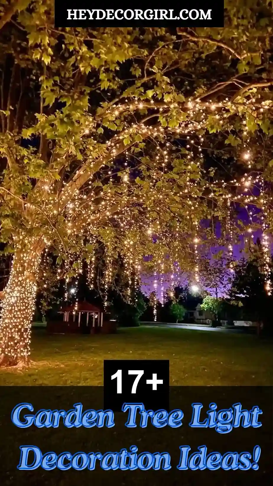 Garden Tree Light Decoration Ideas for Magical Outdoor Space