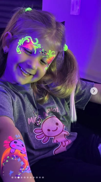 Glow in the dark party decor