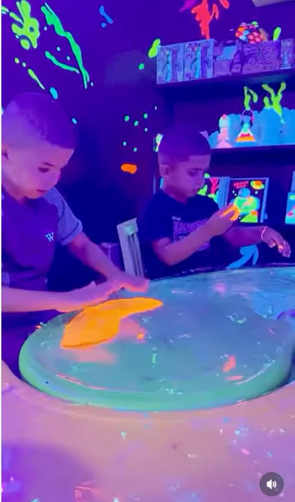 Glow in the dark party decor