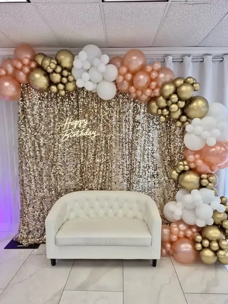 Rose Gold Birthday Decorations