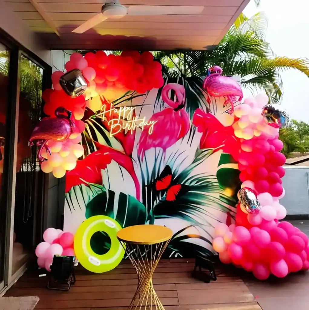 Tropical beach theme decor