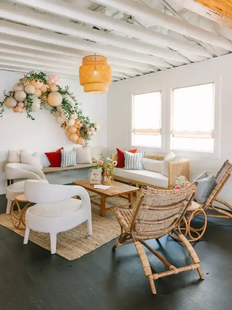 Neutral Boho Baby Shower Decor