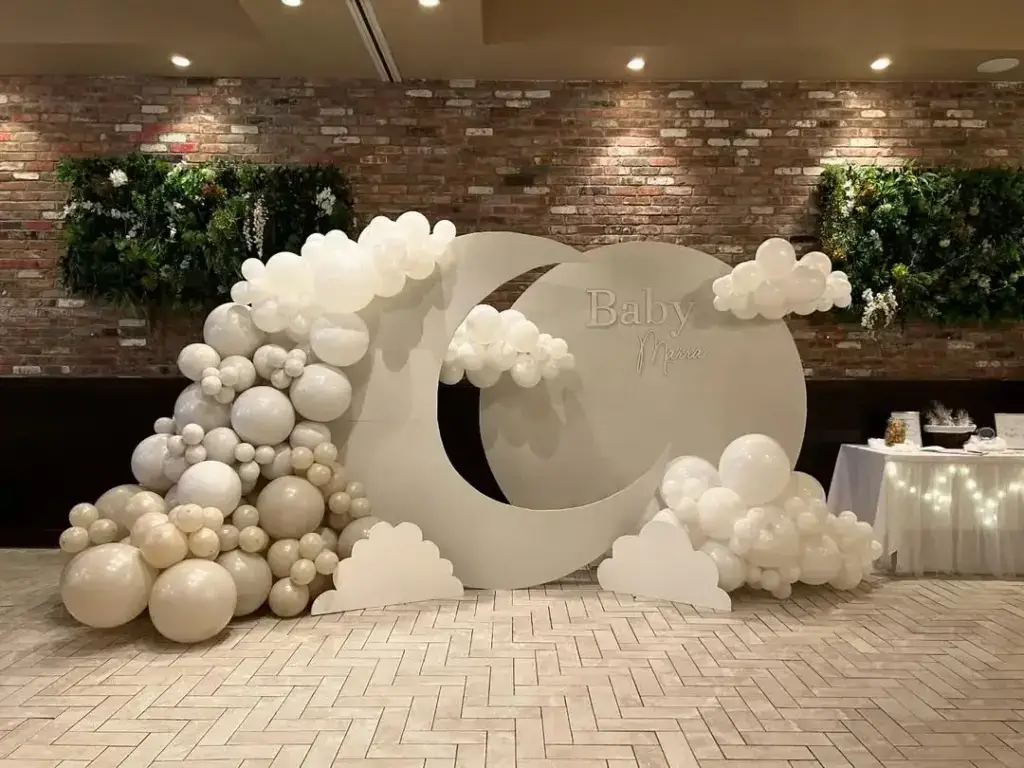 Cloud and Moon Baby Shower Decor