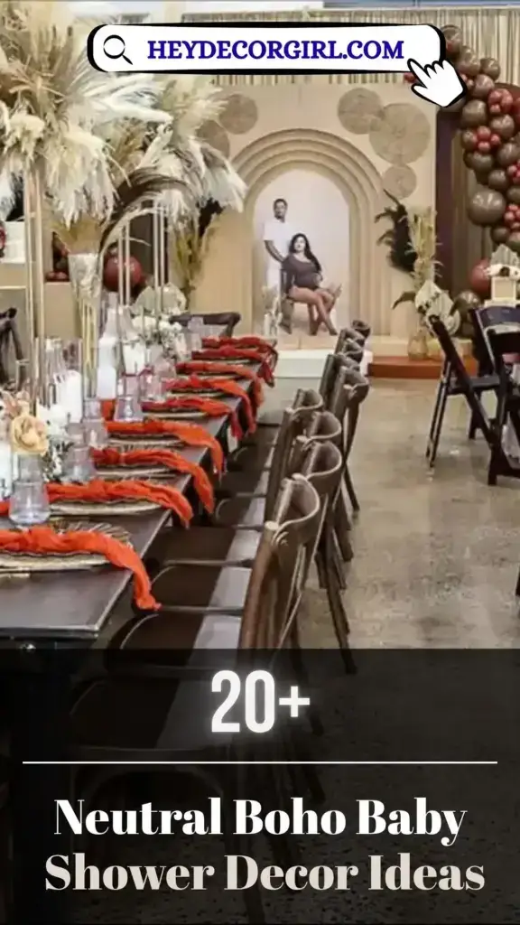 Neutral Boho Baby Shower Decor